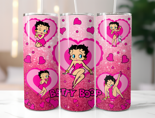 Pink Betty Boop With Hearts