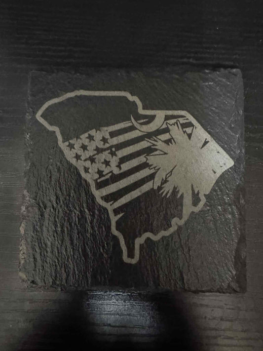 South Carolina With Flag